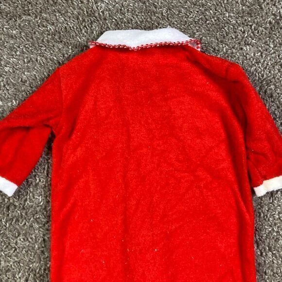 Vintage 1980s Trimfit “My First Christmas” Red Terry One Piece Outfit USA - Picture 11 of 12
